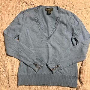 Eddie Bauer V Neck Light Blue Sweater